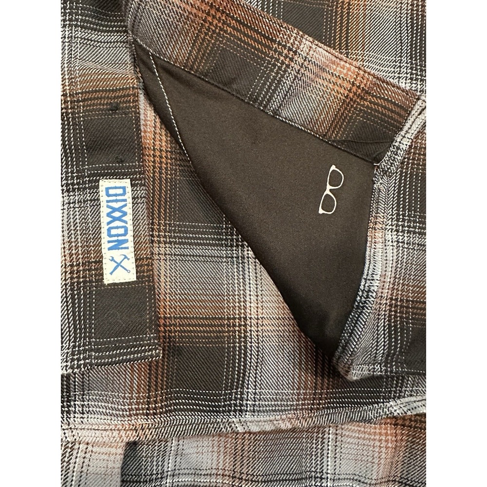 Dixxon Flannel Patina Mens Plaid Long Sleeve Pearl Snap Size 3XL - Picture 5 of 9
